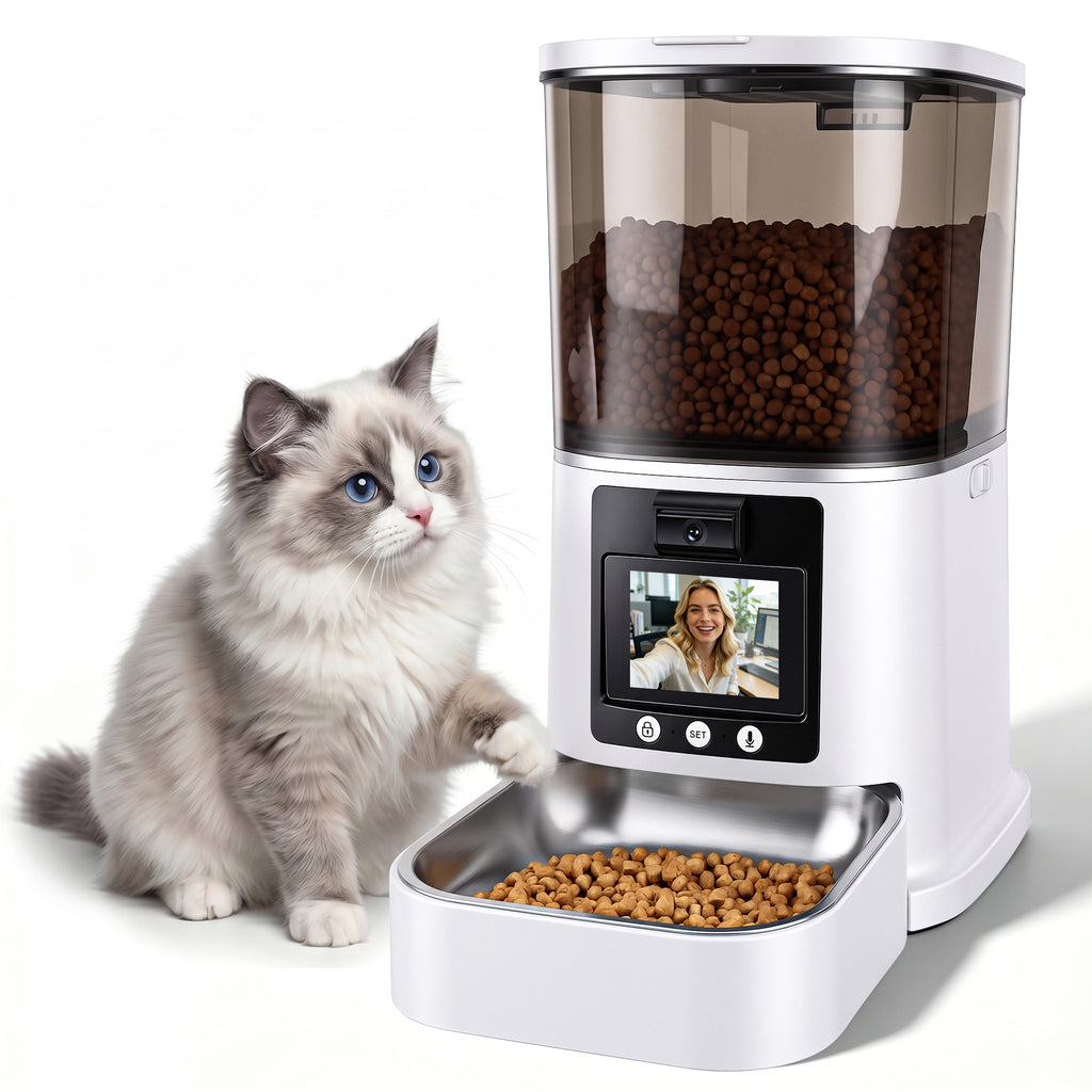 Smart Automatic Pet Feeder with 1080P Camera | App Control & Two-Way Audio