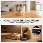 Smart Automatic Pet Feeder with 1080P Camera | App Control & Two-Way Audio